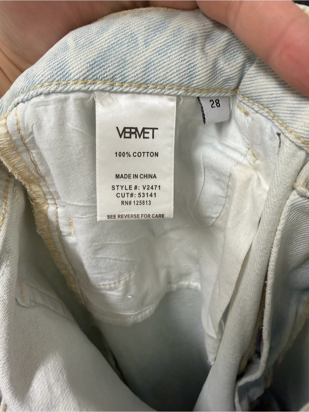 NWT Vervet Flying Monkey High Rise Crop Flare Jeans Light Wash Size 28 - Picture 12 of 15